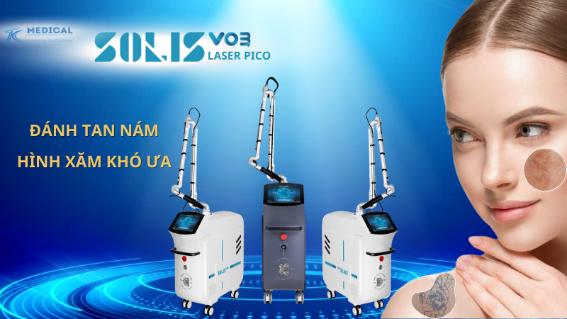 Laser pico Solis VO3 Trị Nám, xóa xăm mới nhất hiện nay