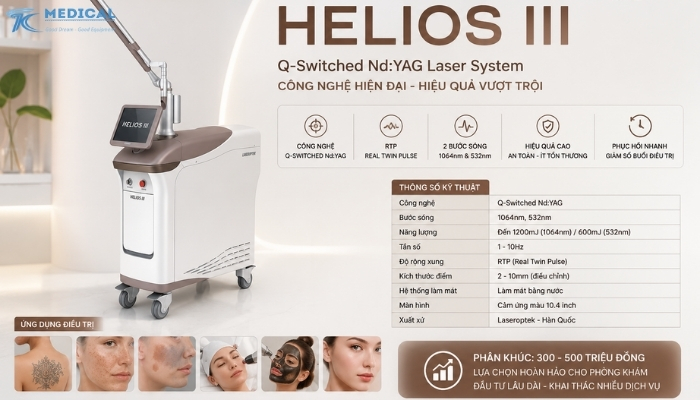 Phân khúc máy laser xóa xăm phổ biến hiện nay cho phòng khám thẩm mỹ