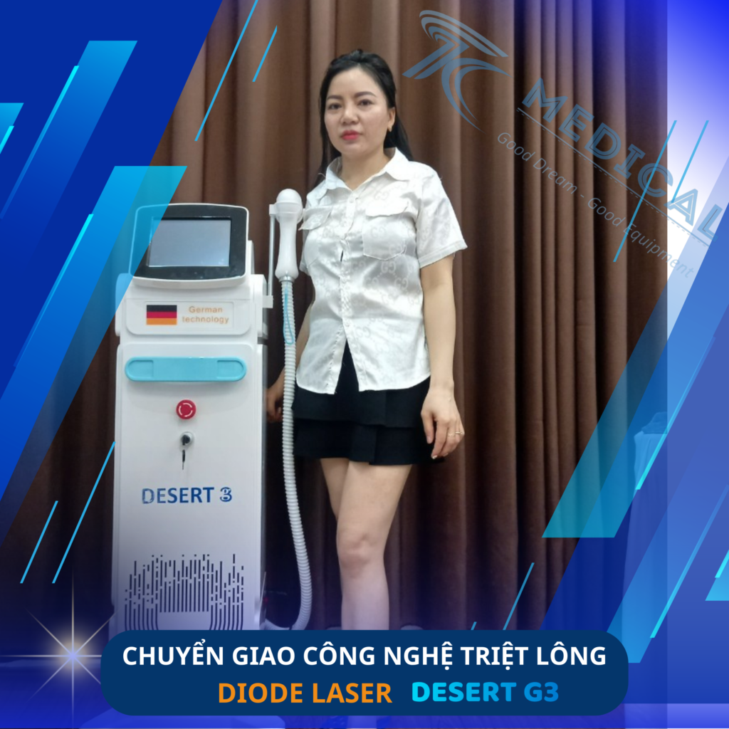 Chuyển giao máy triệt lông Diode laser 810nm Desert G3