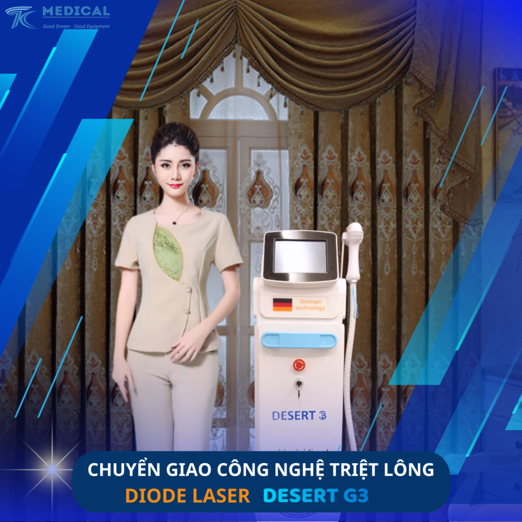 Chuyển giao máy triệt lông Diode laser 810nm Desert G3