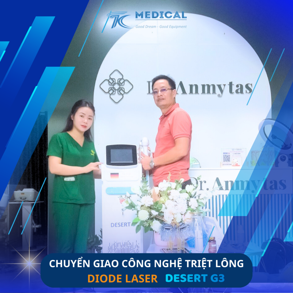 Chuyển giao máy triệt lông Diode laser 810nm Desert G3