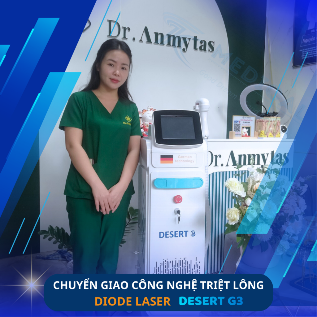 Chuyển giao máy triệt lông Diode laser 810nm Desert G3